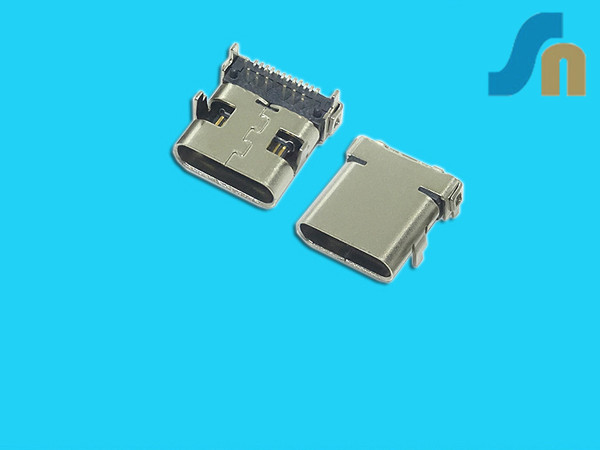 TYPE-C母座24P前插后贴  无弹