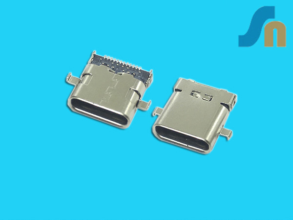 TYPE-C母座沉板24P  双壳