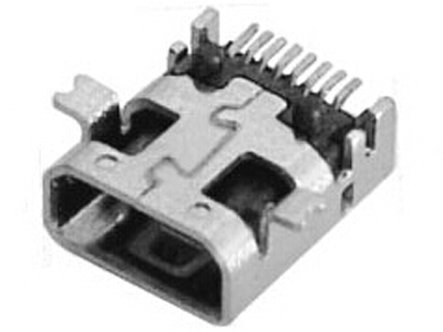 MINIUSB8P母座前贴后插